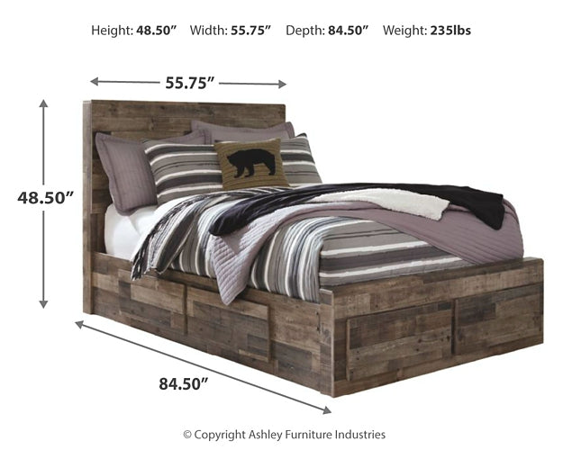 Derekson  Panel Bed With 6 Storage Drawers