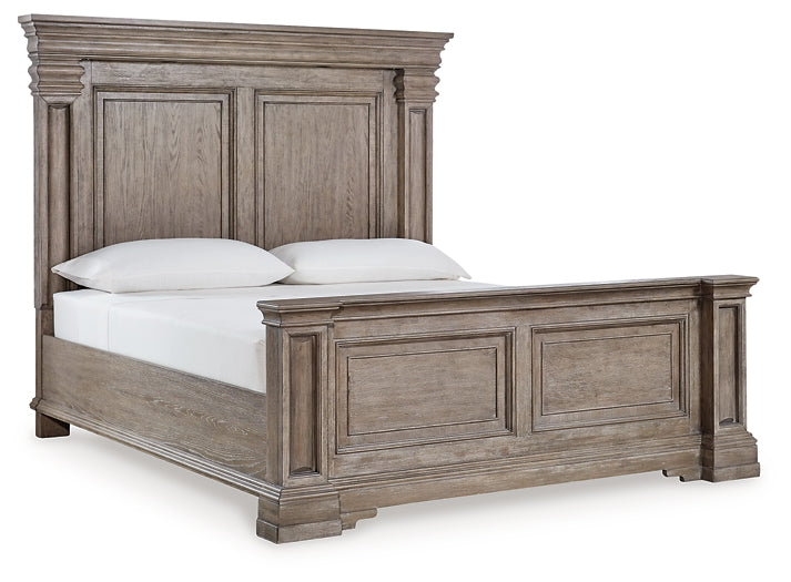 Blairhurst King Panel Bed with Mirrored Dresser