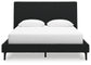Cadmori Queen Upholstered Bed with Mirrored Dresser