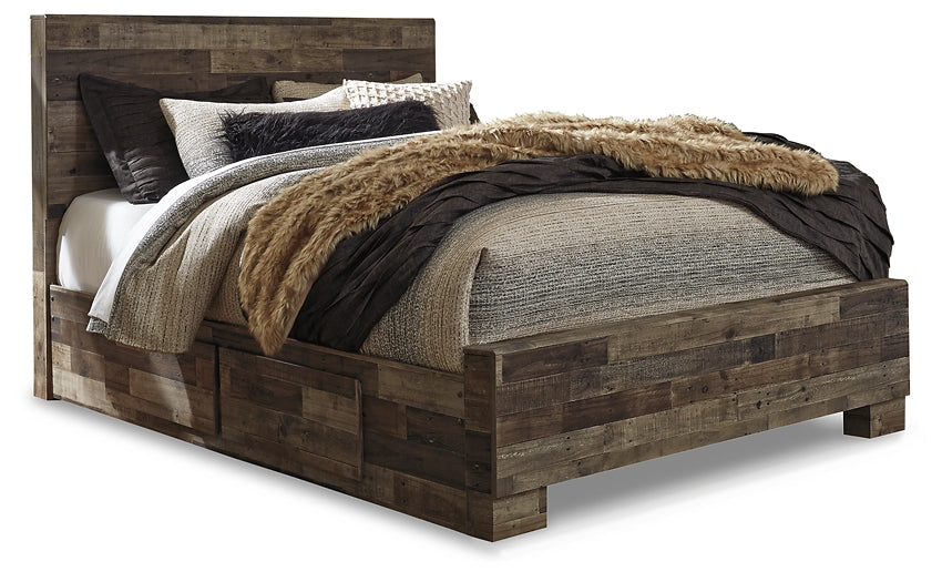 Derekson  Panel Bed With 2 Side Storage