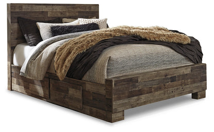 Derekson  Panel Bed With 2 Side Storage